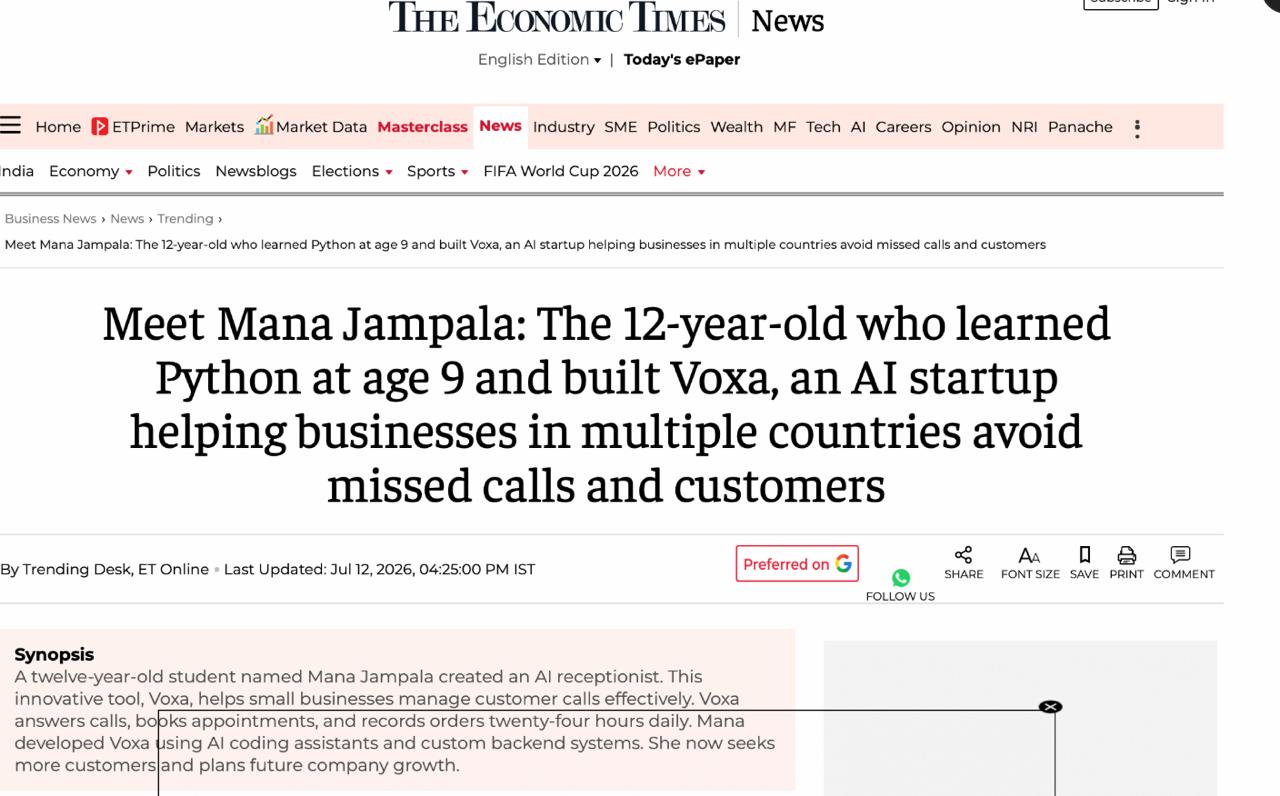 the economic times screenshot